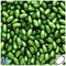 BeadTin Dark Green Pearl 9mm Oat Plastic Craft Beads (500pcs)